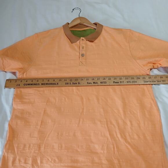 Territory Ahead XLT 100% cotton textured weave peach collared easy care ss polo - Picture 9 of 12